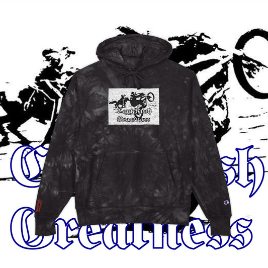 Tie-Dye Hoodie with Custom Embroidery- Can't Rush Greatness
